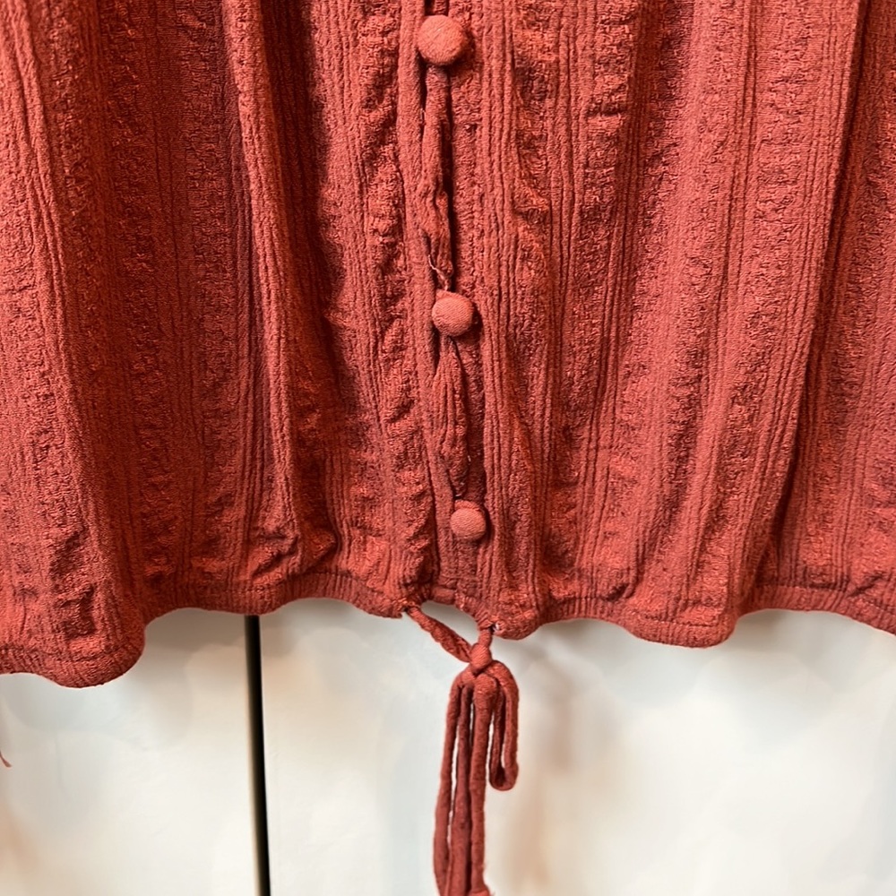 Mason & Belle warm orange, burnt orange blouse. - Picture 4 of 5